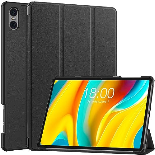 GOZOPO Coque pour TECLAST T50 Pro Tablette 11 Pouces, Étui Protection Mince Étui en PU de Haute Qualité avec Fonction Veille/Réveil Automatique, Noir