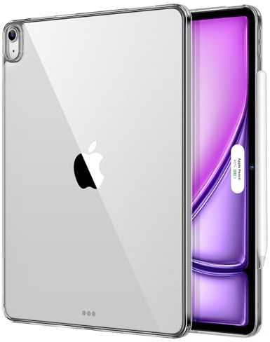 ESR Funda para iPad Air 13 Pulgadas 2025/2024, Fina y Ligera, Protección Antigolpes y Caídas, AntiAmarilleamiento, Parte Posterior Rígida, Compatible Pencil Pro/USB-C, Serie Classic, Transparent Negro
