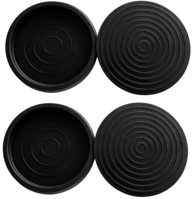 Aieino 4pcs Sofa Castor Cups Large - Silicone Furniture Feet Floor Cups Non-slip Anti-scratch Protectors Table Leg Caps Cover for Home and Office Carpets Tiles Laminate Hard Wood Floors, Black