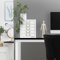 ML-Design Aktenschrank mit 5 Schubladen, 28x38x33 cm, Weiß, Schubladenschrank aus Metall für DIN A4, Büroschrank mit Etikettenhalter, Stahlschrank Metallschrank Werkzeugschrank Aufbewahrungsschrank