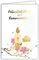 68-6002 Carte Félicitations pour ta COMMUNION en Or Doré Brillant avec Enveloppe 12x17,5cm pour Jeune Fille Chrétienne Catholique Bougie Pain Ostie Coupe Calice Ciboire Fleurs Fabrication Française