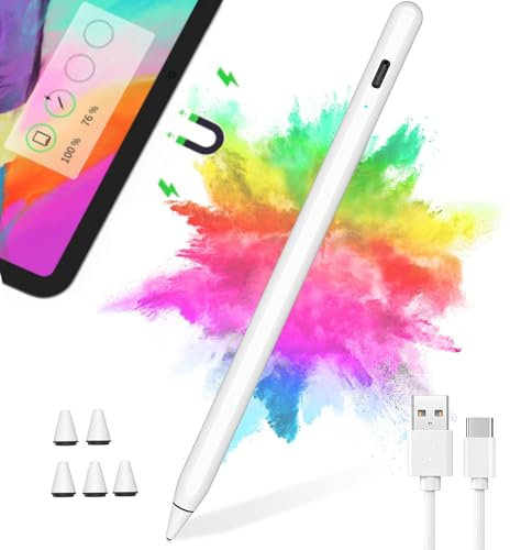 Stylus Penna Tablet Universale Penna per Tablet Penna Digitale Per Tablet Compatibile Samsunge/iPhone/Lenovo/Xiaomi/Huawei/Android Touch Screen, Stylus Pencil Tablet con 5 Punte 1.5mm