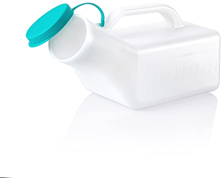 ALIA | Male Urinal Bottle | 1000ml | Secure Cap | Measuring Scale | Easy Grip Handle | Pack of 1