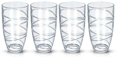 ARA CHOICE Drinking Tumbler Glass 4 Pcs 700ml Glasses | Highball Glasses Water Gin Juice Cocktail | Drinking Tumblers Glasses for Everyday Use | Clear Tumbler Water Glasses