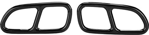 Miosugo 2 Stück für Mercedes Auto Auspuff Endrohr Modifikation für Mercedes Benz CLA SLK R172 SL R231 4-Ausgang Endrohr Zierrahmen (glänzend schwarz)