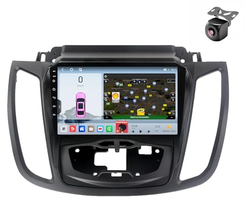 Android 14 Autoradio für Ford C-Max Kuga Escape 2010 2011 2012 2013-2019 GPS Navigation 9 Zoll Kapazitiver Touchscreen Auto Stereo Mit Radio SWC WiFi FM RDS Carplay Android Auto (M200S 8core 2+32G)