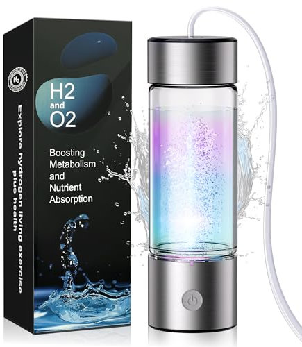 2025 New Hydrogen Water Bottle【International Certification 5000+ PPB】Military-Grade Hydrogen Absorption Efficiency【9-Hour Nano Hydrogen Lock】Hydro Water Bottle SPE/PEM Tech 99.99% H₂ Purity