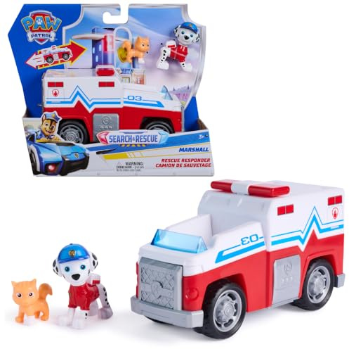 Paw Patrol, Search & Rescue, Camion Pompieri di Marshall, Retrocarica, 3+