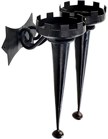 Vogler Doppelter Mittelalter Wandkerzenhalter