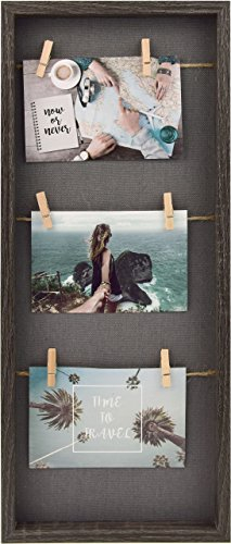 accent by nielsen Bilderrahmen Collage Schwarz Wäscheleine mit Klammern 3 Fotos à 10x15 cm