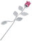 Personalised Engraved Silver Plated Pink Rose with Pendant, Gift Boxed, Perfect for Any Special Occasion