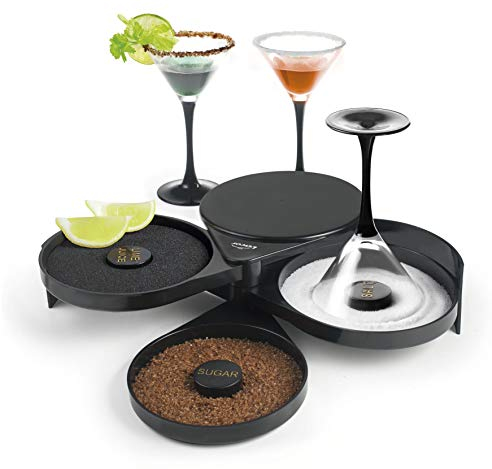 LACOR 62414 Ribeteador de Copas y Vasos Plegable con Tres bandejas, Accesorio para cóctel Libre de BPA, 20x16x7'5 cm, ABS