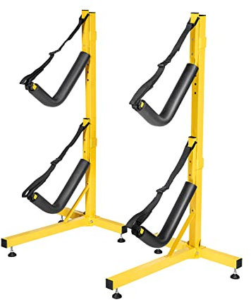 AA Products Inc. Double Kayak Storage Rack Free Standing Storage for Two Kayak, SUP, Canoe and Paddleboard, Indoor Outdoor or Garage