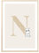 MeinBaby123® Buchstaben Poster DIN A4 Kinderzimmer Mädchen und Junge | Babyzimmer Deko | Bilder Kinderzimmer | Geschenkideen zur Geburt | Anfangsbuchstabe N (süßes Nilpferd)