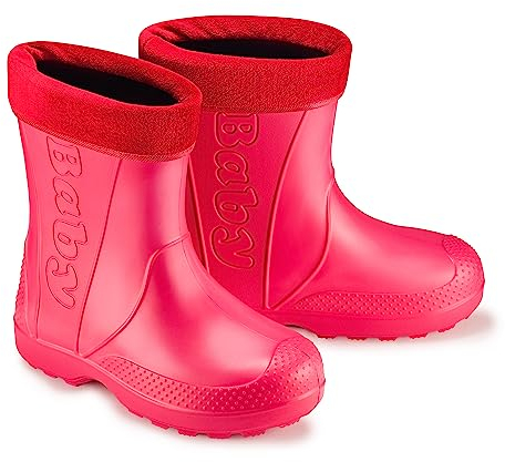 ESTRO Stivali da Pioggia Bambino - Stivali Gomma Bambina Stivali Bambino Pioggia Stivaletti Pioggia Bambino Stivaletti Gomma Bambina CB01 (30/31 EU, F81 Rosso)