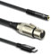 J&D USB C auf XLR Female Mikrofonkabel mit 3,5mm Female Kopfhörerbuchse, Kopfhörerüberwachung, XLR zu USB-C Digital Interface mit Kopfhöreranschluss, 1 Meter