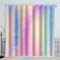MEVASA 3D Gardinen mit Ösen 2er Set Blickdichte Vorhänge Regenbogen Wunderschöner Regenbogen Gardinen Kinderzimmer Wohnzimmer Modern Gardinen mit Schlaufen 183 x 214 BxH