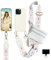 VooDirop Crossbody Phone Strap with Wallet for iPhone 15 Pro Max, Phone Case with Detachable Lanyard & Wrist 2 in 1, Clip and Go Strap for Women with Zippered Pouch Stone