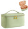 ZIOSINM Grande Trousse de Toilette Femme Voyage, 25x17x12 cm Trousse Maquillage Femme avec Poignée, Étanche Portable Trousse Toilette avec Pochette pour Brosses et Séparateur (Vert)
