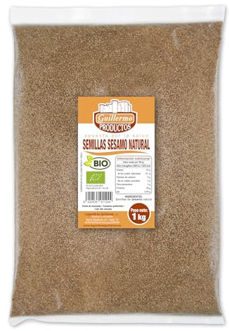 Guillermo | Semillas de sésamo tostado BIO - Bolsa 1kg. | 100% ecológico | Proteína de calidad | Favorece al equilibrio hormonal durante la menopausia