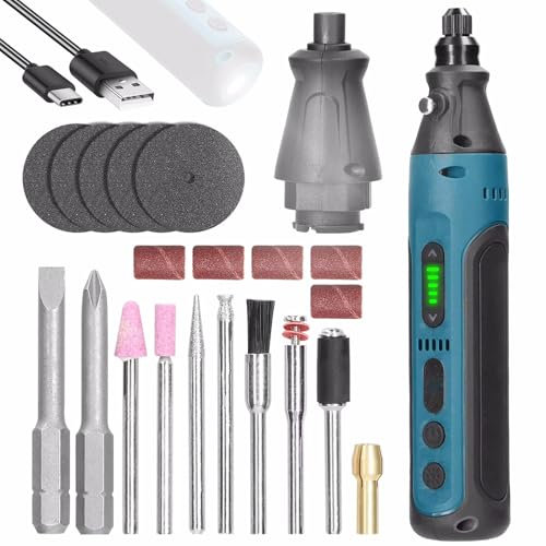 Mini Utensile Rotante A Batteria 2in1 Mini Cacciavite Elettrico Type-C Utensile Multifunzione Ricaricabile Con Punte Da 2 Pezzi E Luce LED