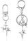 Molain 2 Stück Y2K Stern Schlüsselanhänger, Stern bag charms, Edelstahl keychain für Handtasche, Rucksack, Auto, Taschenanhänger, Aesthetic Geschenk für Damen und Mädchen, Silber(Stern)