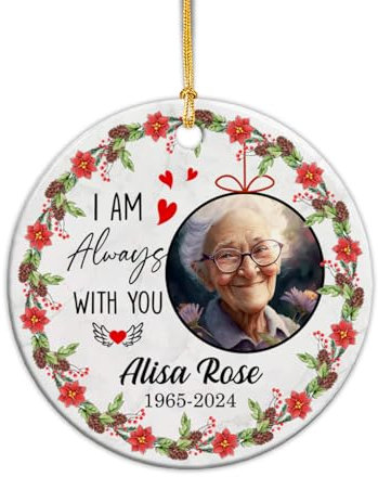 Ich Bin Bei Dir & Foto Geschenkanhänger Weihnachtsanhänger Mit Schnur Weihnachtsbaum Deko Keramik Weihnachtsschmuck