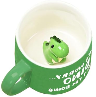 Tazza di dinosauro, 3D Dino Animale Tazza 310-400 ML 3D Dinosauro Ceramica Tazze da caffè 3D Animale Caffè Carino Dinosauro Regalo per Amici Bambini Dino