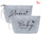 2pcs Geschenke Für Werdende Mutter,Baby Geschenk Mädchen,Kosmetiktasche aus Filz mit Reißverschluss,Geschen zur Geburt Baby Kram,Mama Kram,Geschenke für Schwangere,Babyparty Geschenke(Hellgrau)