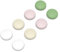 playvital Capuchon pour Nintendo Switch 2 Joycon Accessoires,Caps Joystick pour Switch 2 2025 Boutons Protection,Thumbstick Grip Cover-Blanc & Jaune Antique & Rose & Vert Matcha，8PCS