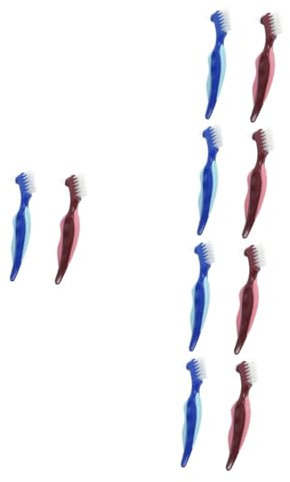 5 Ensembles Dentier Double Face De Voyage Pour Prothèses Dentaires Outil De Nettoyage Doux 2 Pièces * 5