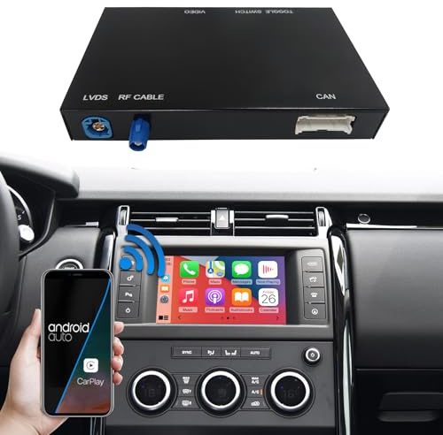 Road Top CarPlay Retrofit Kit para Land Rover con Harman 8 Pantalla | para Discovery Sport/Range Rover Evoque/Discovery 5/LR4/Discovery 4 (2016-2018), CarPlay Inalámbrico, Android Auto