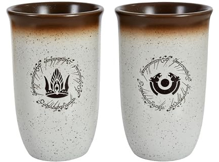 Elbenwald Set of 2 cups - Dragon Tames made easy & The Lord of the Ringe 550ml content 14.8cm high ceramic exclusive (The Lord of the Rings)