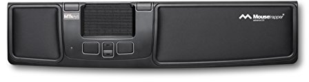 Mousetrapper Advance 2.0 Ergonomic USB Trackpad with 6 Customizable Macro Keys and Wrist Rests for Mac or PC - Black (New Model)