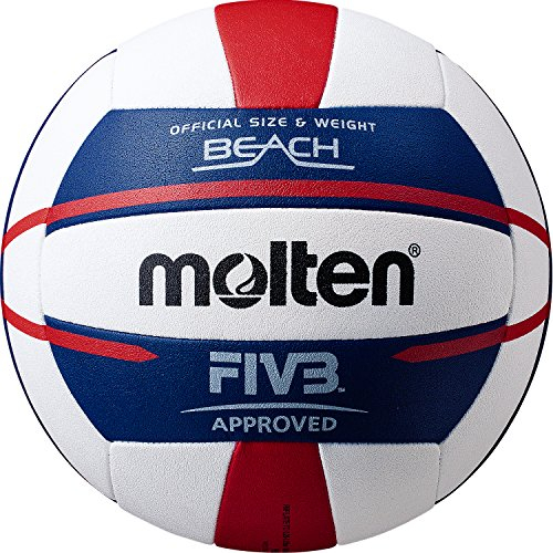 Molten FIVB Approved Elite Beachvolleyball, Rot/Weiß/Blau