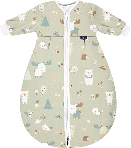 Alvi Mäxchen Thermo Schlafsack mit Arm Design Baby Forest (Größe 100)