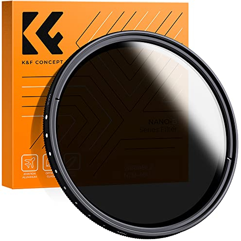 K&F Concept B-Serie 52mm ND Filter Variabler ND2-ND400 (1-9 Stop) Slim Neutral Graufilter