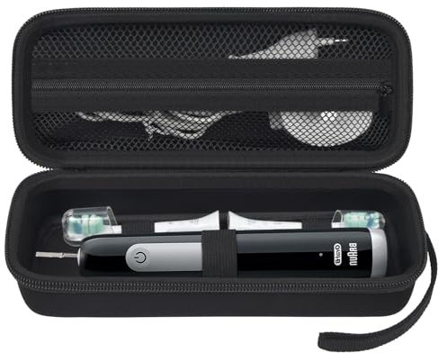 Boobowl Etui kompatibel mit Philips Sonicare ProtectiveClean 4100 6100 5100 6500 7500 wiederaufladbare elektrische Zahnbürste, Reisetasche für Oral-B Pro und Chager & Zubehör (Schwarz)
