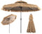 RELAX4LIFE Hawaii Sonnenschirm 300 cm, Reisstroh Strandschirm, Strohschirm mit Neigungsfunktion, Balkonschirm mit Doppeldach, Gartenschirm UV-beständig, Terrassenschirm für Garten & Strand