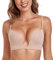 Lemorosy Convertible Push Up Bra Women's Deep V Plunge Red Carpet Low Cut Sexy U Shaped with Light Padded(Beige,34D)