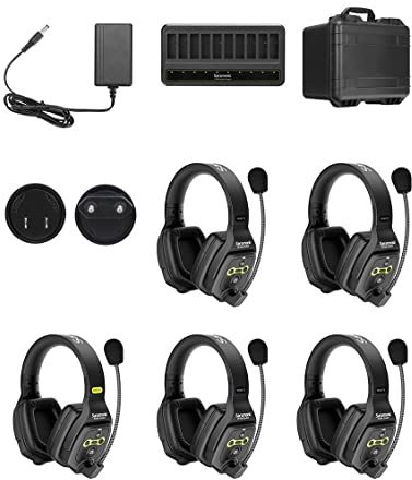 Saramonic WiTalk-WT5D Système d'interphone sans fil duplex 1,9 GHz pour 5 personnes avec étui rigide
