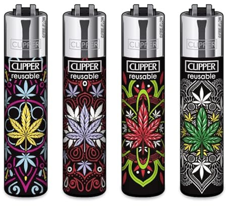 Clipper Feuerzeug 4er Set: (High Mandalas)