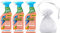Flash Sparkling Kitchen, Spray Wipe Down, Cuts Grease, 800ml, Bright Mandarin Scent, 3Pk + Our Gift for You: Organza Bag Size: 9 x 7 x 0.1cm