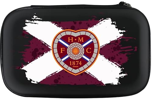 Darts Corner Offiziell lizenzierte Heart of Midlothian Football Club Hearts FC-Dartschale, erhältlich in mehreren Designs., Schwarz , Saltire-Wappen