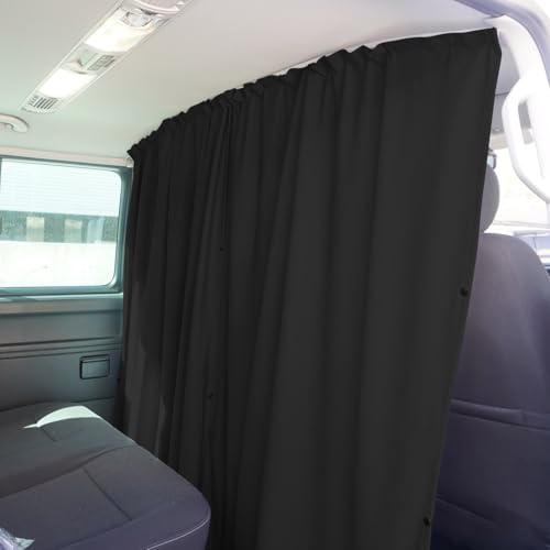 Maß Gardinen für Toyota Proace City Fahrerhaus Abtrennung Sonnenschutz Schwarz