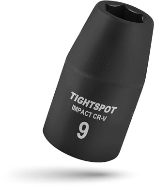 TIGHTSPOT Douille peu profonde Dr 9 mm, anti-ronde, 6 pt, acier CRV