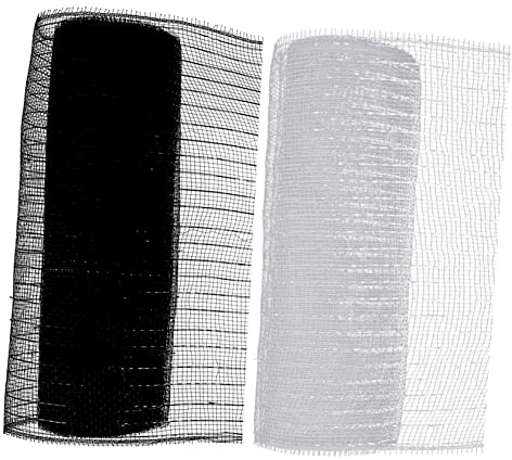 STOBOK Halloween-Dekoration 2 Rollen Halloween-deko-netz Halloween-mesh-tuch Volumen Kunststoff-metallgitter Halloween- herstellungszubehör Verpackungsnetz Blumen Pp-kunststoff