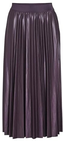 Vila Vinitban Skirt-Noos Gonna Plissettata, Perfetto Plum, L Donna
