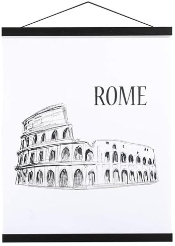 Ywlake Barre magnétique en bois pour accrocher des affiches et impressions d'art - 50 x 75, 50 x 70, 50 x 100 cm, noir