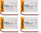 Lot de 4 batteries Lipo 3,7 V 700 mAh 603040 rechargeables au lithium polymère avec connecteur micro PH1.25 - Circuit de protection intégré pour appareils électroniques